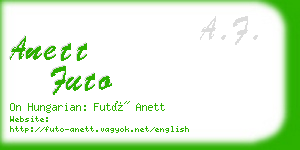 anett futo business card